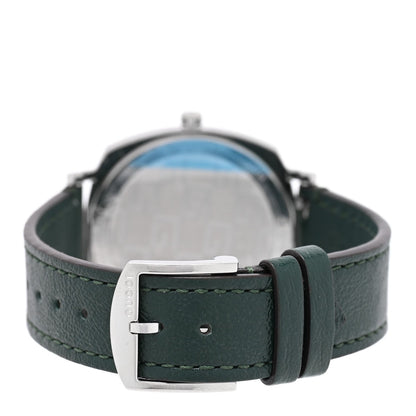 Stainless Steel Calfskin 35mm Grip Quartz Watch Green