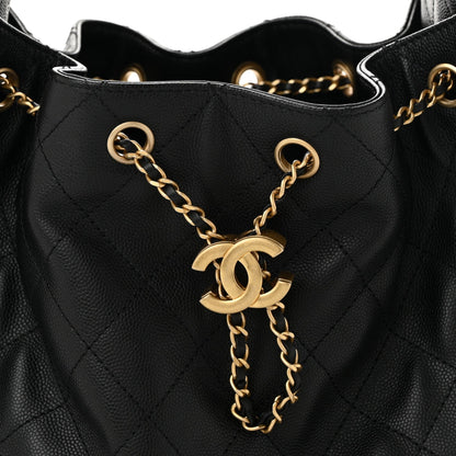 Caviar Quilted Small Chanel 25 Handbag Black