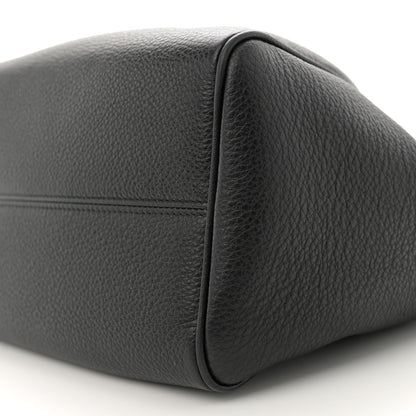 Calfskin Cuir Small Triomphe Cabas Drawstring Black