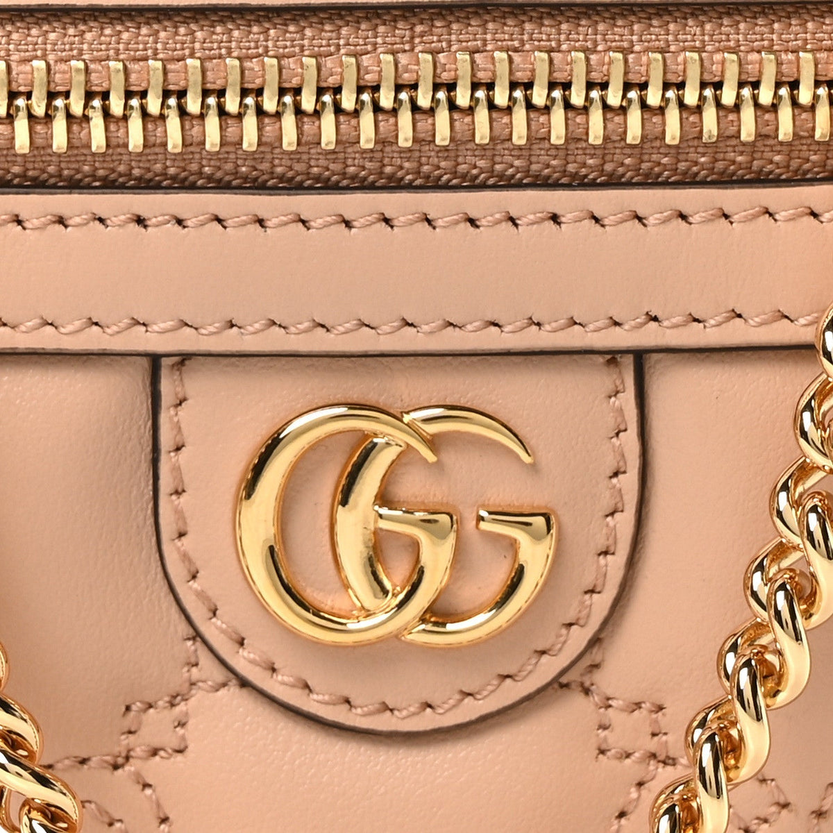 Calfskin GG Matelasse Mini Top Handle Bag Light Pink