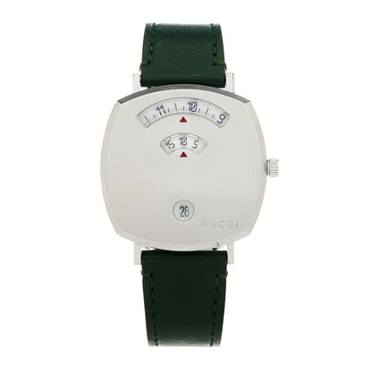 Stainless Steel Calfskin 35mm Grip Quartz Watch Green