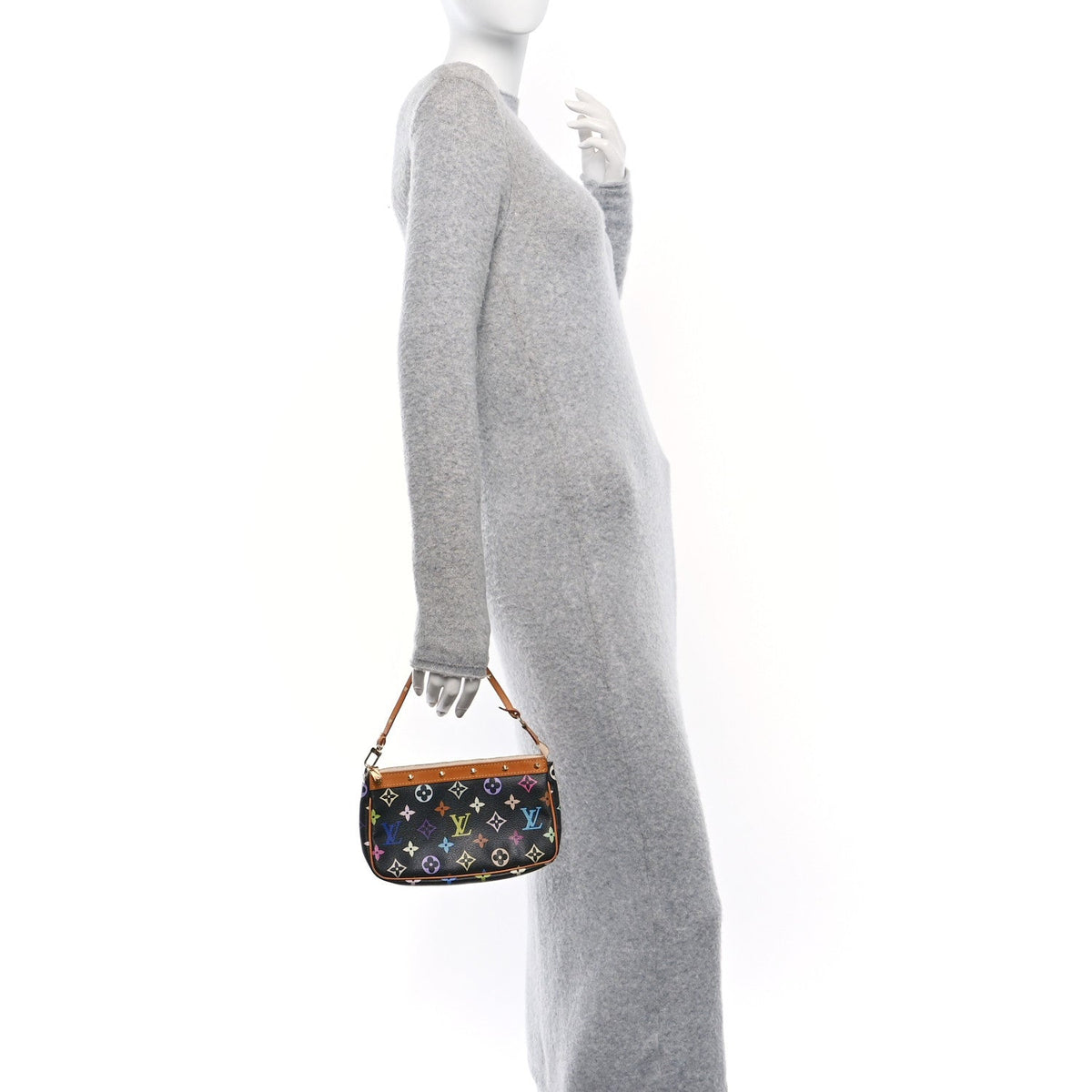 Monogram Multicolor Pochette Accessories Black