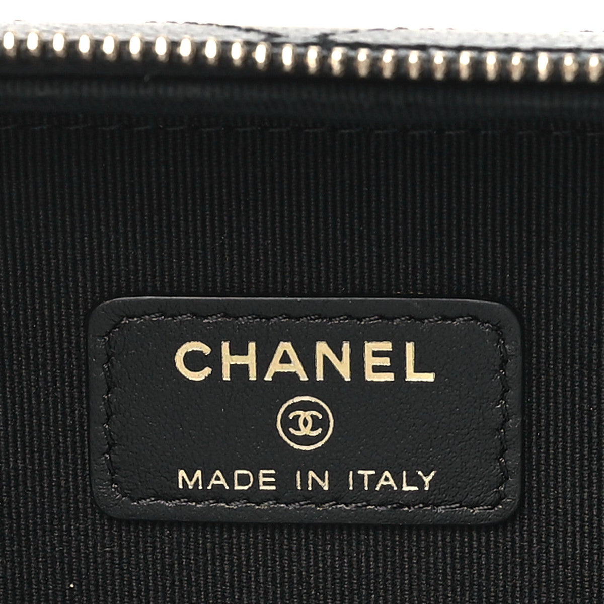 Caviar Quilted Small Top Handle Vanity Case Black