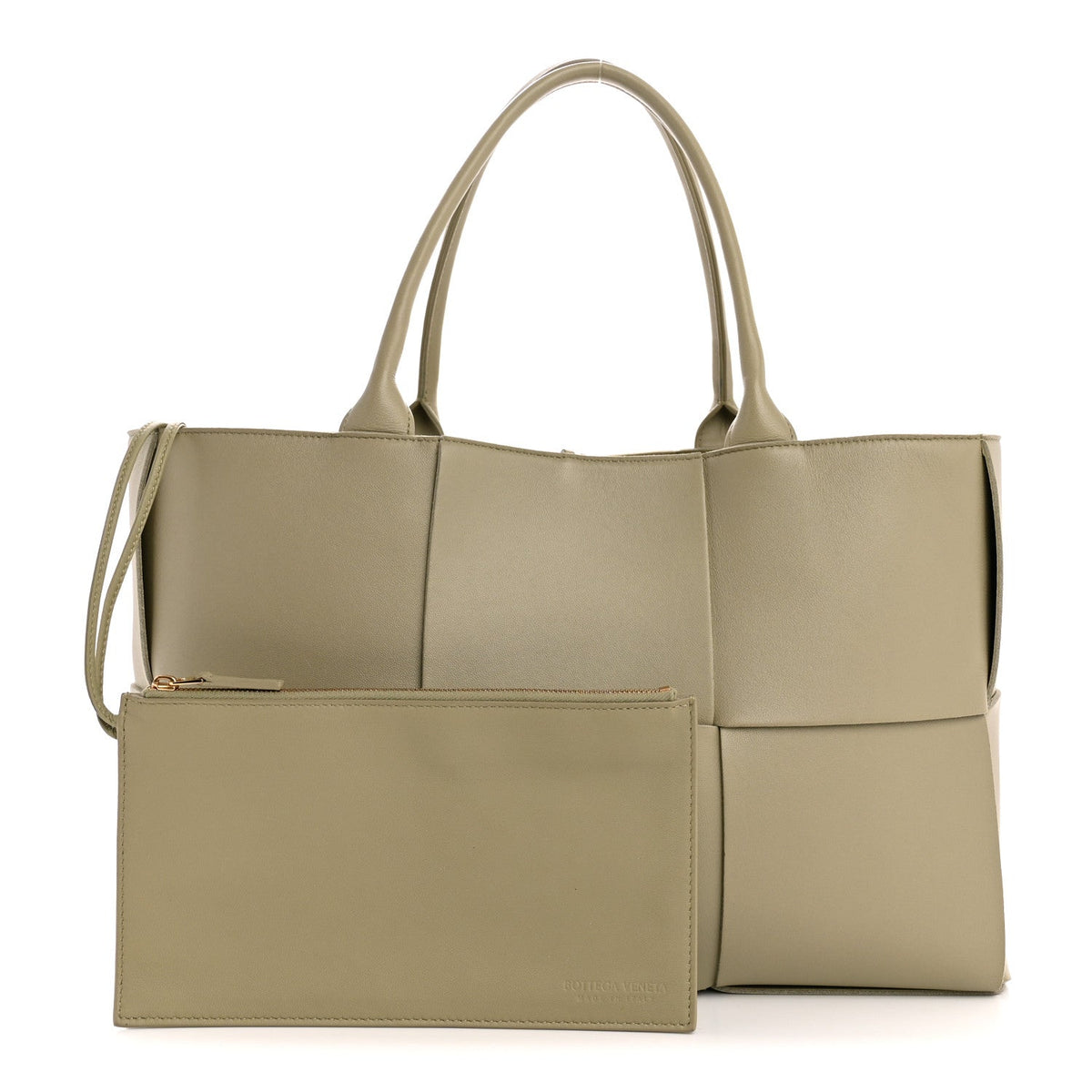 Nappa Maxi Intrecciato Medium Arco Tote Travertine