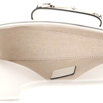 Demetra Mini Horsebit 1955 Asymmetric Shoulder Bag Great White