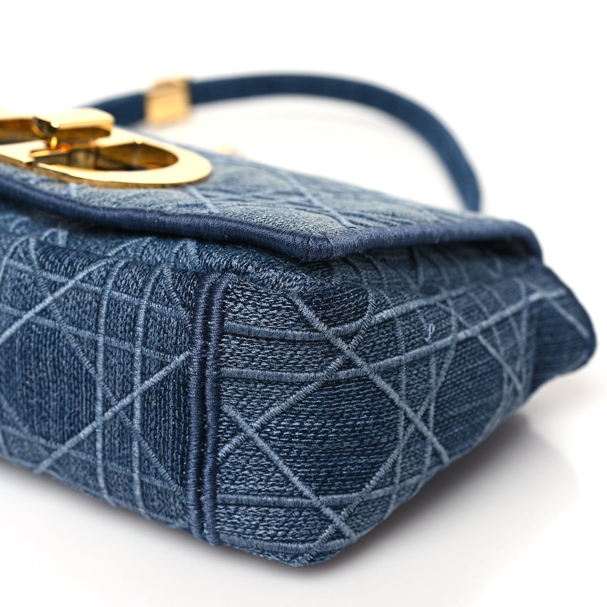 Denim Cannage Small Caro Bag Blue