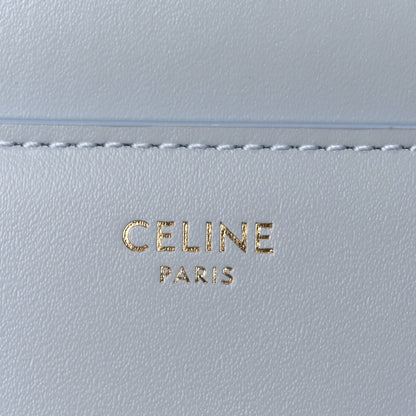 Satinated Calfskin Mini 16 Top Handle Bag Pale Blue