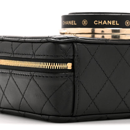 Lambskin Quilted Coco Click Bag Black