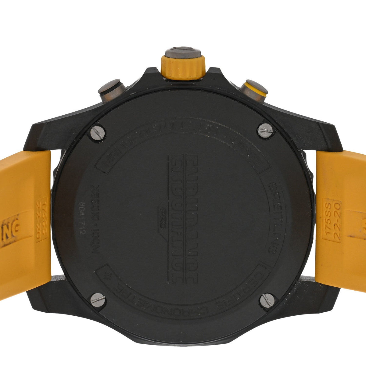Breitlight Rubber 44mm Endurance Pro Chronograph Quartz Watch Yellow X82310