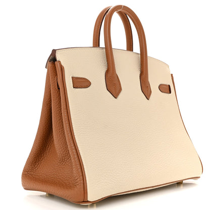 Togo Horseshoe Birkin 25 Craie Gold