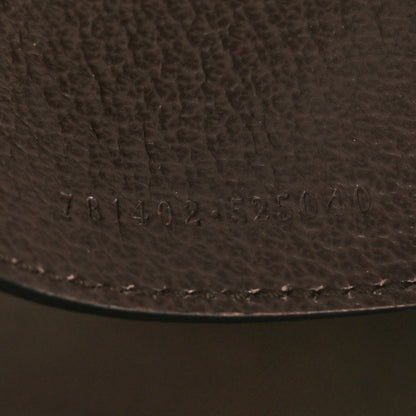 GG Supreme Monogram Textured Dollar Calfskin Web Small Ophidia Bucket Shoulder Bag Beige Ebony New Acero
