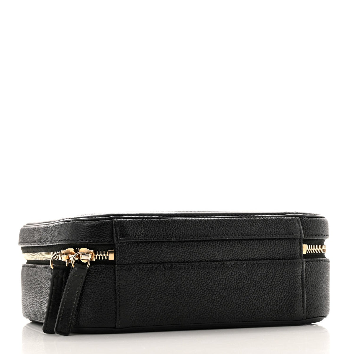 Caviar Quilted Medium CC Filigree Vanity Case Black