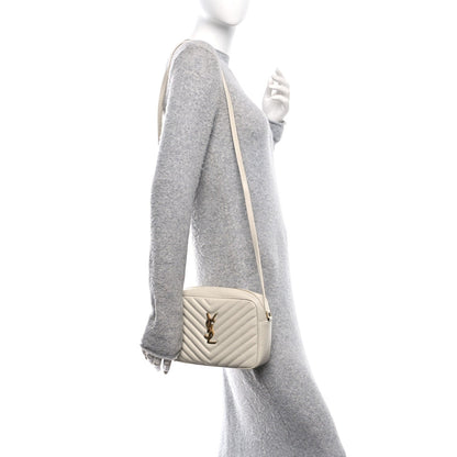 Calfskin Matelasse Monogram Lou Camera Bag Crema Soft