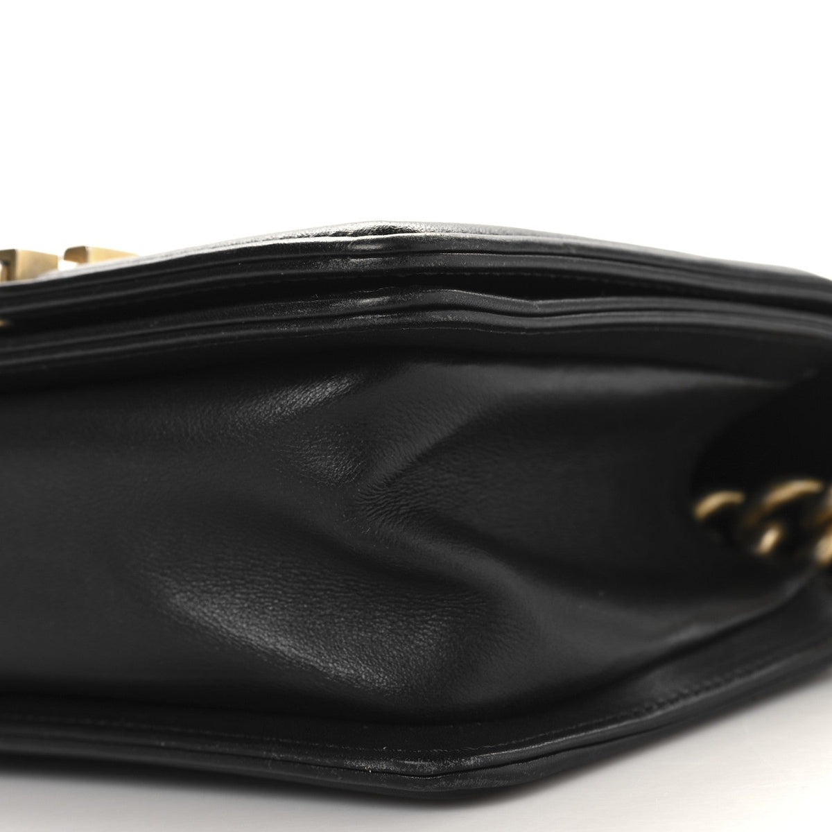 Snakeskin Calfskin Small Boy Flap Gold