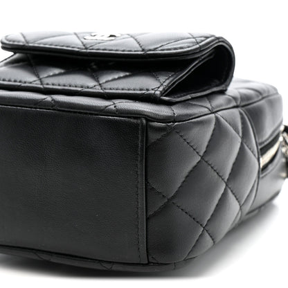 Lambskin Quilted CC Mini Classic Backpack Black