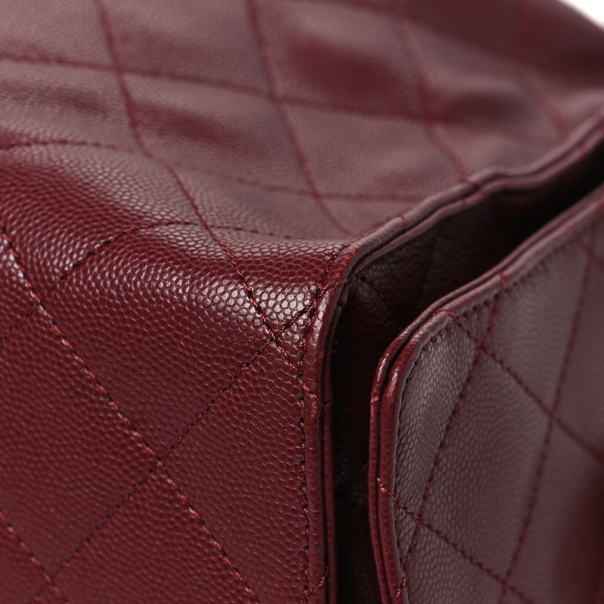 Caviar Quilted Medium Chanel 25 Handbag Burgundy