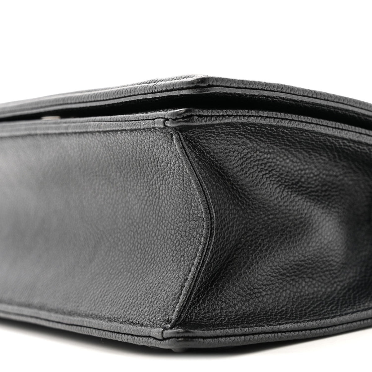 Grained Calfskin Small Diorama Flap Bag Black