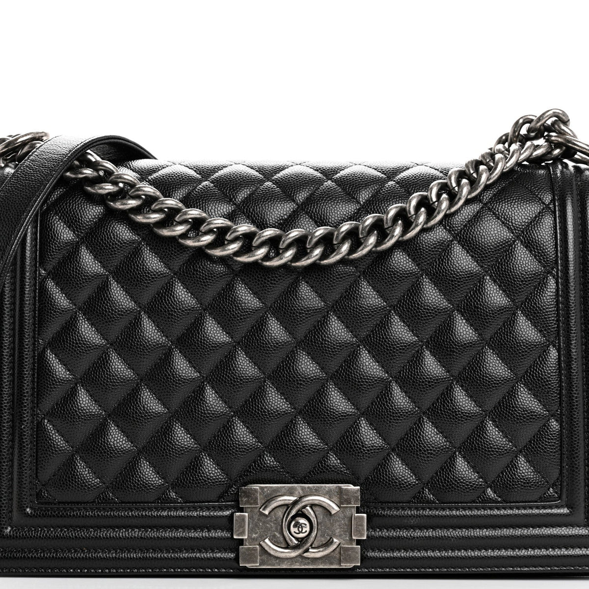 Caviar Quilted New Medium Boy Flap Black