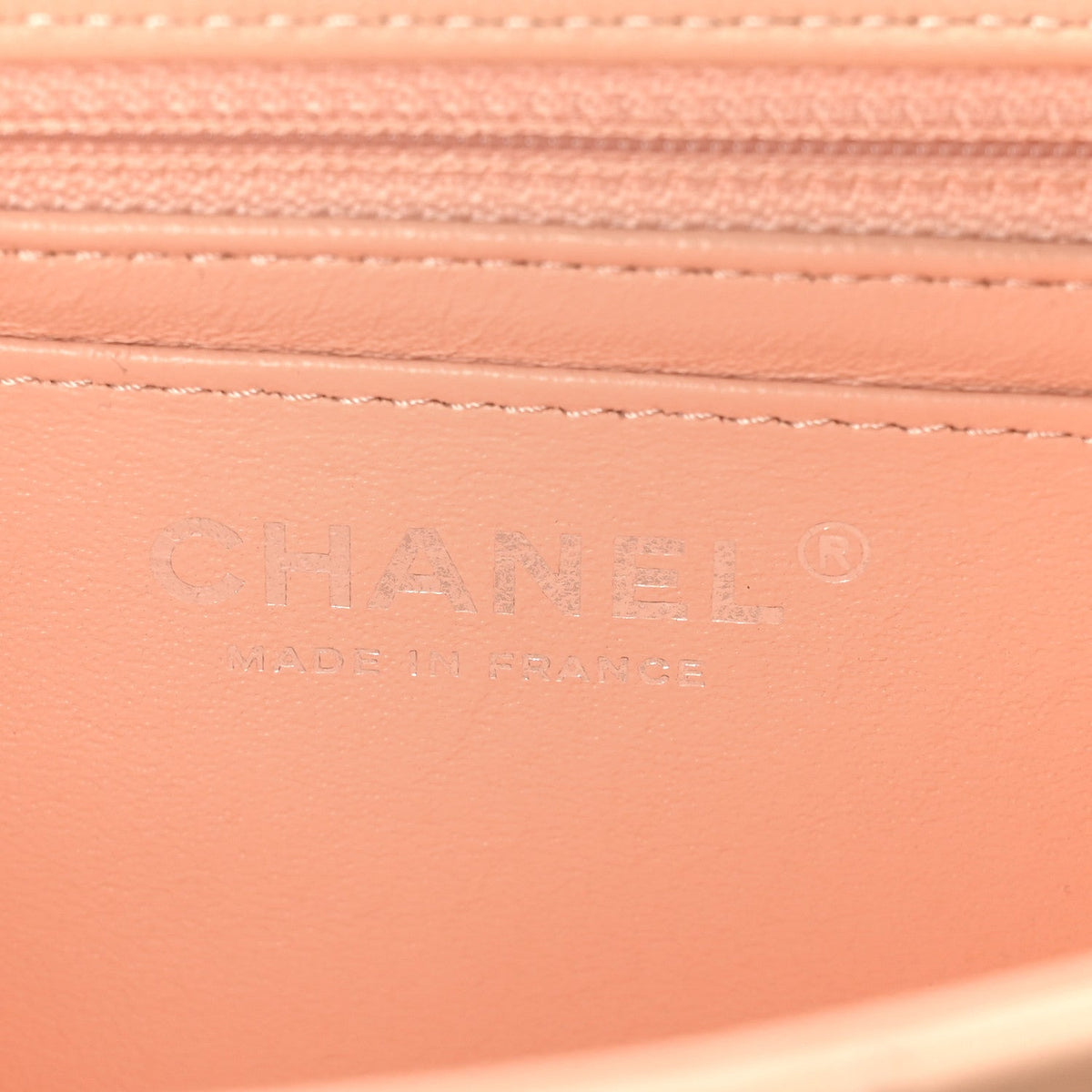 Lambskin Quilted Mini Rectangular Flap Light Pink