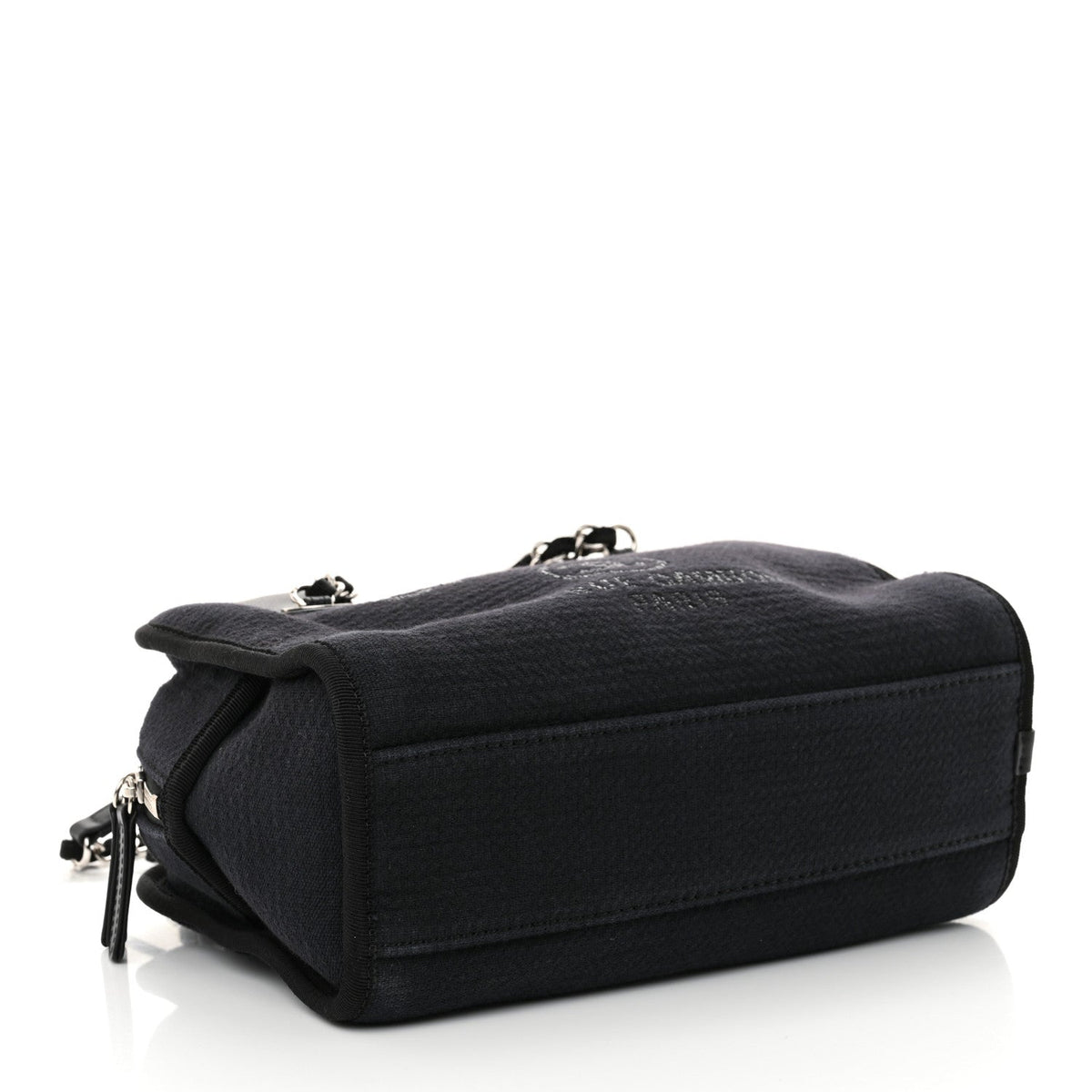 Mixed Fibers Small Deauville Bowling Bag Navy Blue