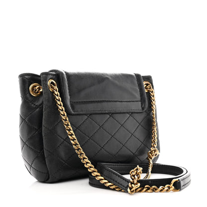 Lambskin Quilted Monogram Mini Nolita Black