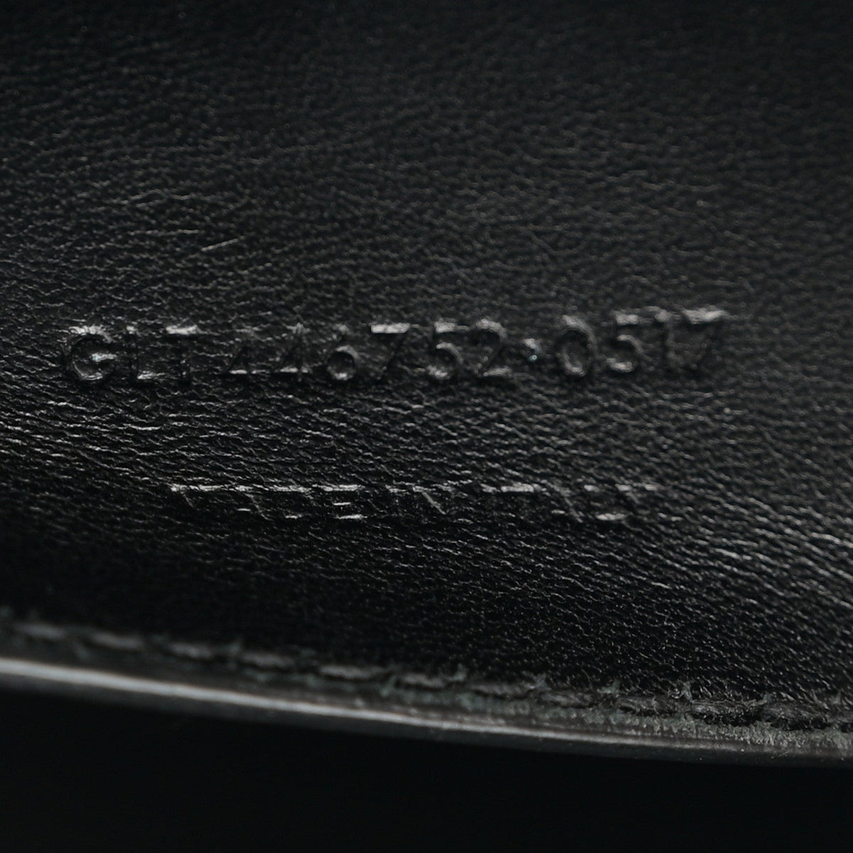 Calfskin Crocodile Embossed Large Classic Monogram Kate Satchel Black