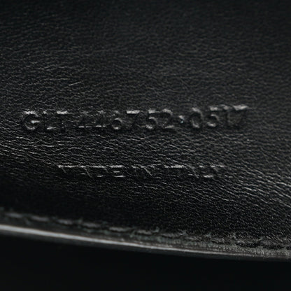 Calfskin Crocodile Embossed Large Classic Monogram Kate Satchel Black