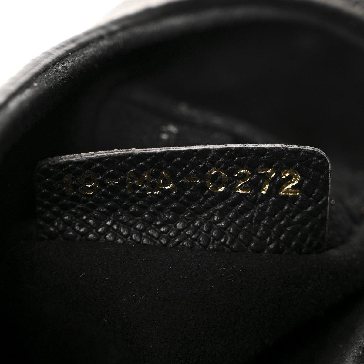 Grained Calfskin Mini Saddle Bag With Strap Black