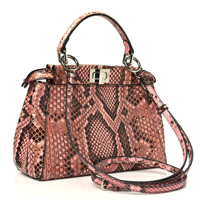 Snakeskin Shiny Nappa Mini Peekaboo Iconic Satchel Lollypop