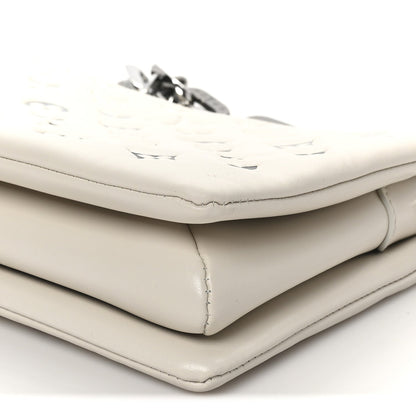 Lambskin Embossed Monogram Coussin PM Cream Grey