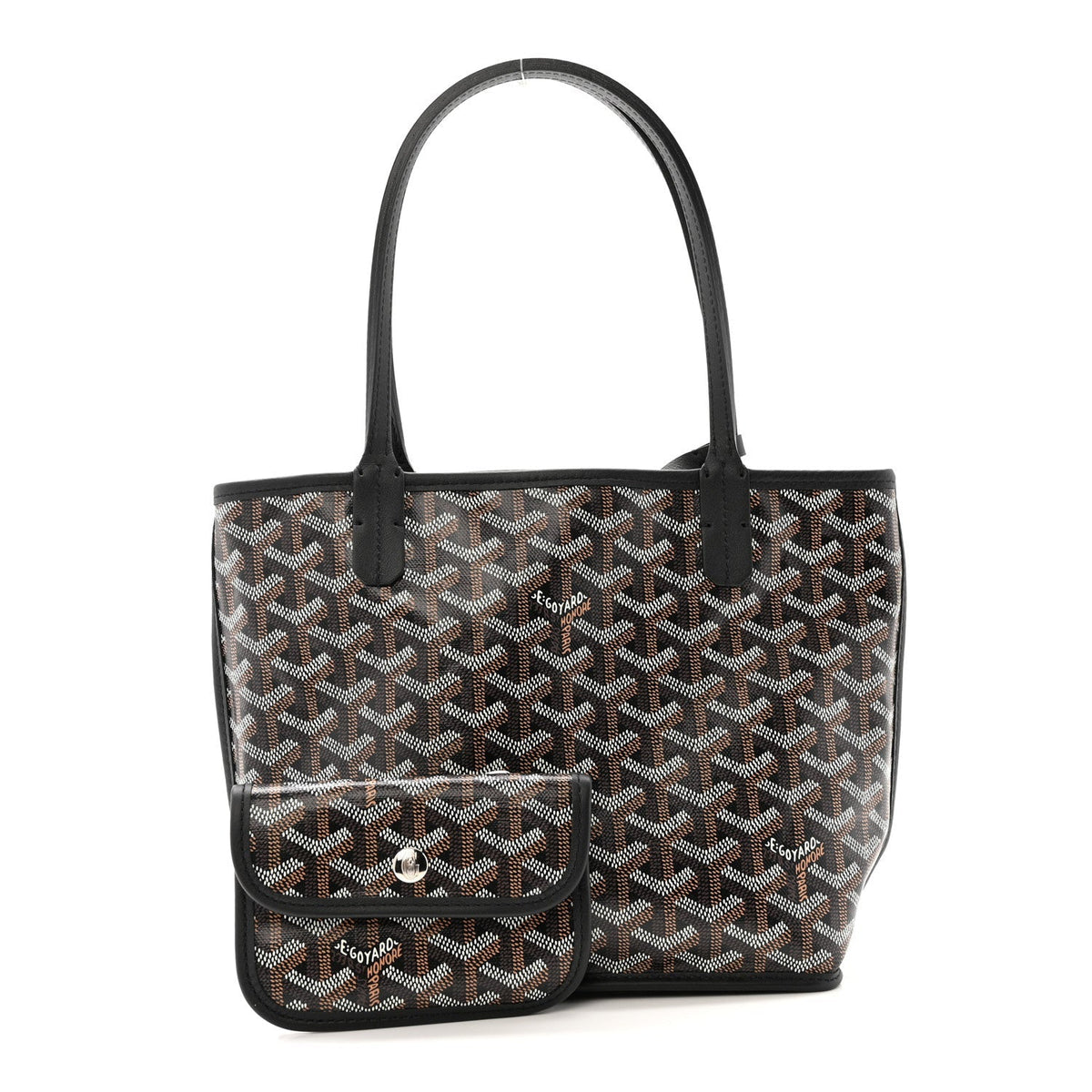 Goyardine Reversible Mini Anjou Black