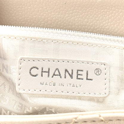 Caviar Quilted Mademoiselle Flap Bag Light Beige