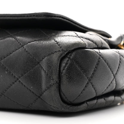 Lambskin Quilted Monogram Mini Nolita Black
