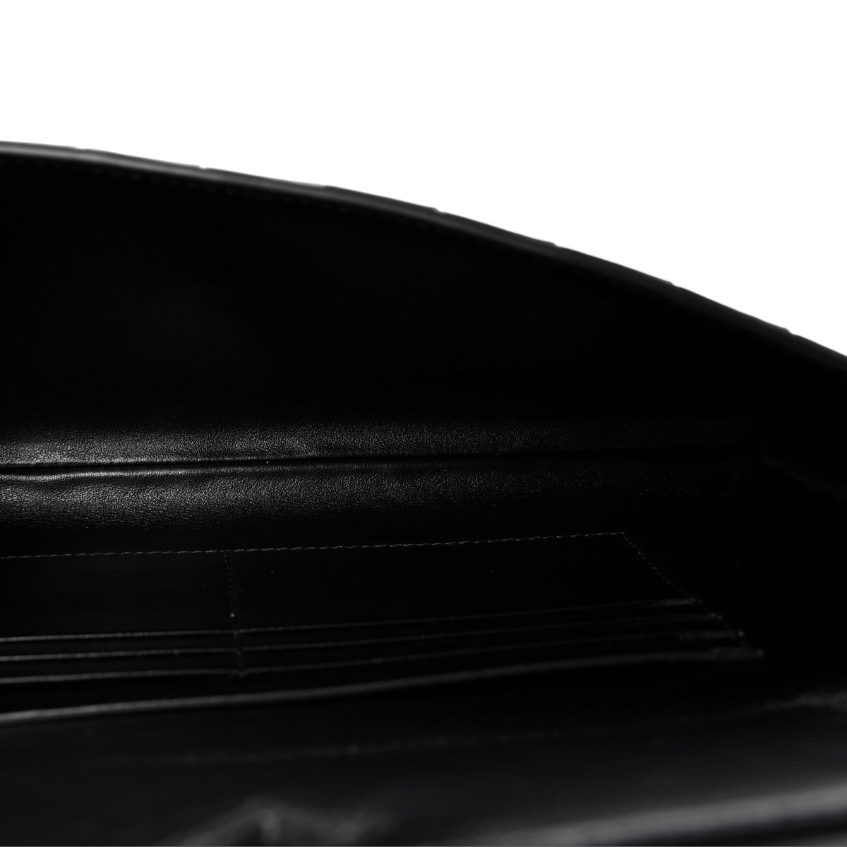 Nappa Intrecciato Long Andiamo Top Handle Clutch Black