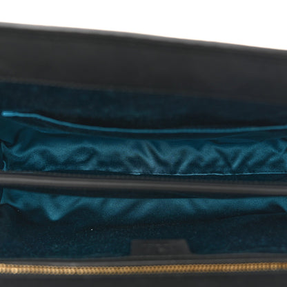 Suede Patent Web Dragon Embroidered Medium Ophidia Chain Shoulder Bag Blue Multicolor Black