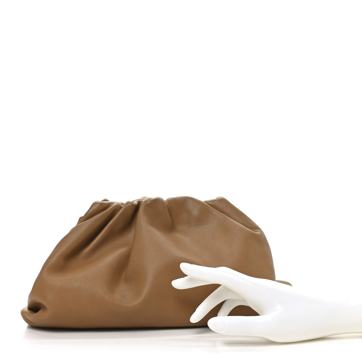 Smooth Butter Calf The Pouch Oversized Clutch Cammello
