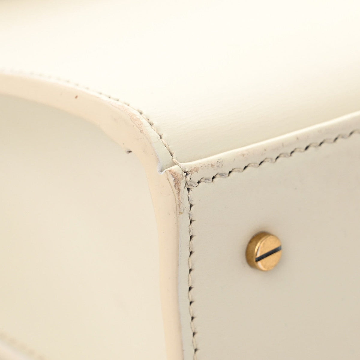 Smooth Calfskin Medium Classic Monogram Cassandra Top Handle Crema Soft Rouge Legion