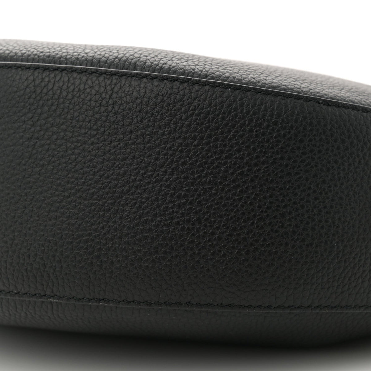 Grainy Calfskin Knight Arc Bag Black