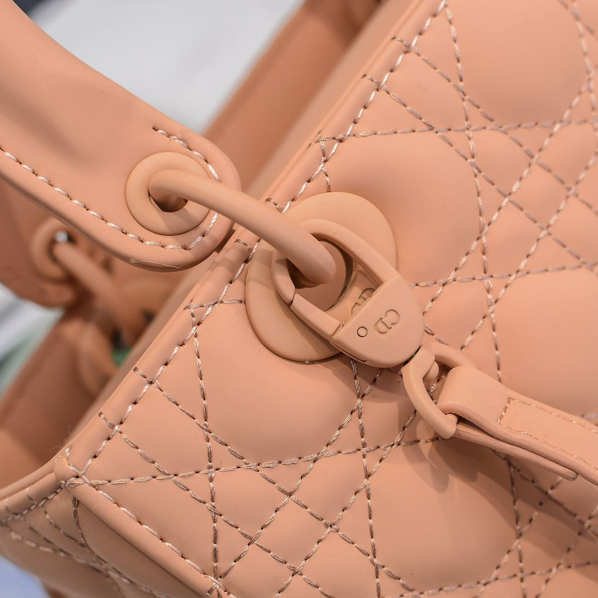 Dior Medium Dior Bag Blush Ultramatte Cannage Calfskin Women