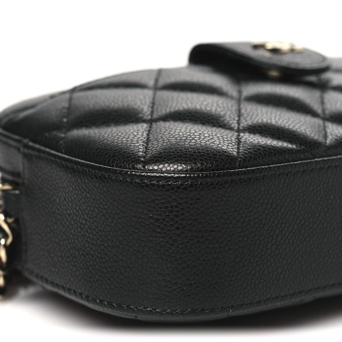 Caviar Quilted Chain Camera Bag Black