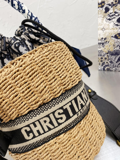 Dior Straw Bag Bucket