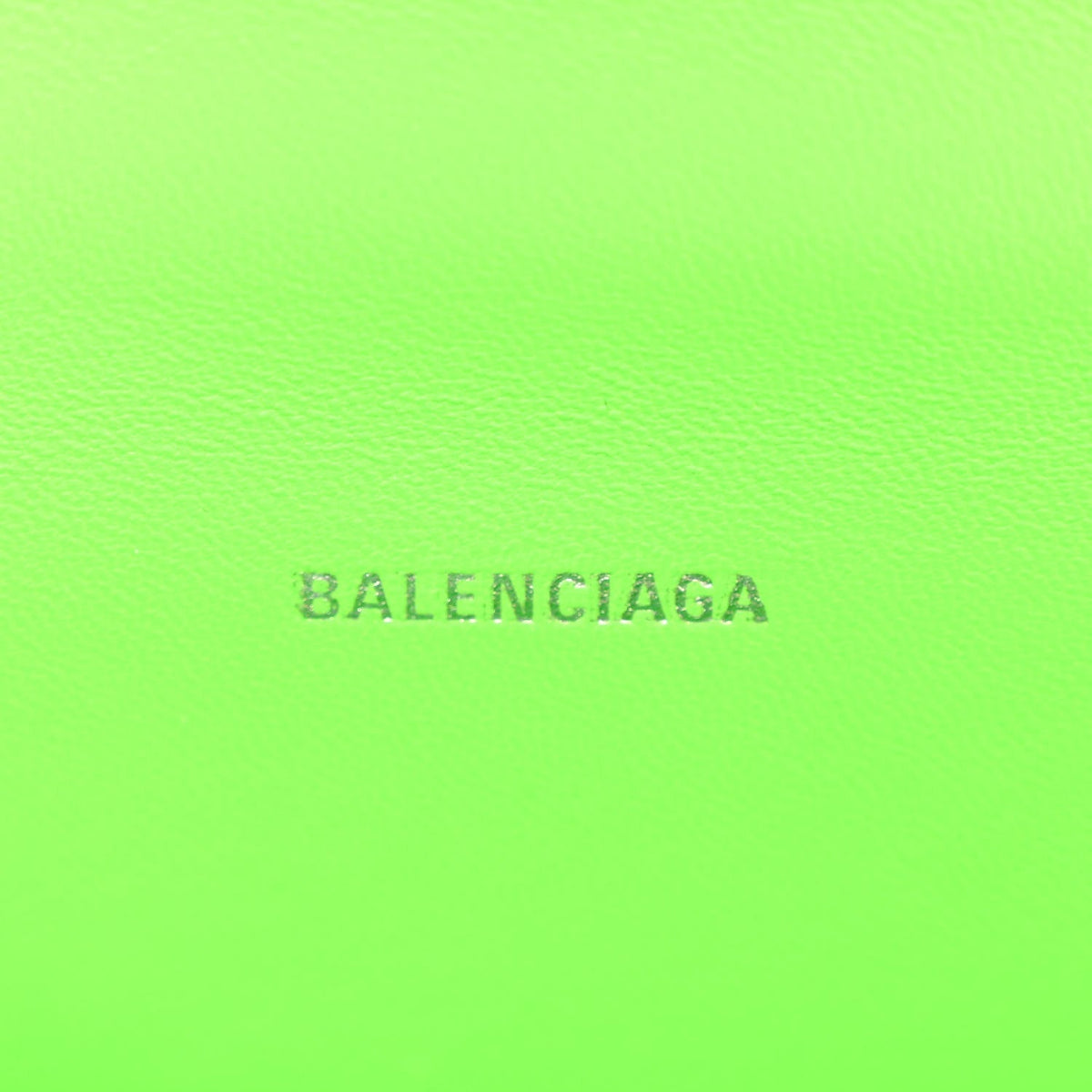 Shiny Box Calfskin Hourglass Top Handle Bag XS Fluo Green
