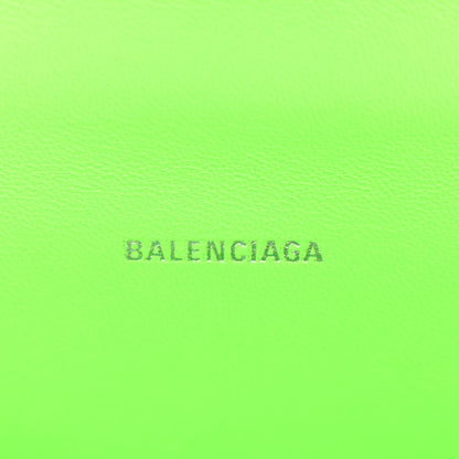 Shiny Box Calfskin Hourglass Top Handle Bag XS Fluo Green