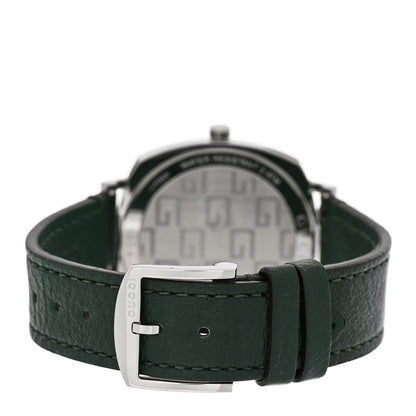 Stainless Steel Calfskin 35mm Grip Quartz Watch Green