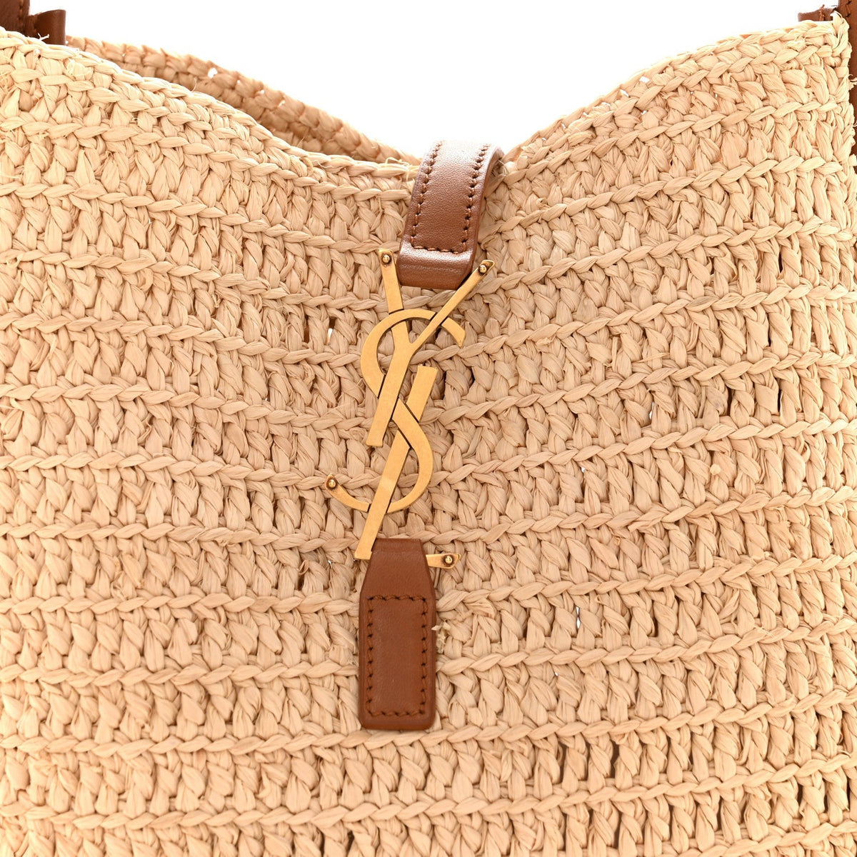 Raffia Calfskin Le 5 A 7 Small Hobo Natural Brick