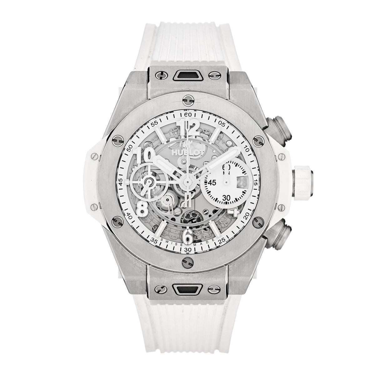 Titanium Rubber 42mm Big Bang Unico Automatic Watch White 441.NE.2010.RW