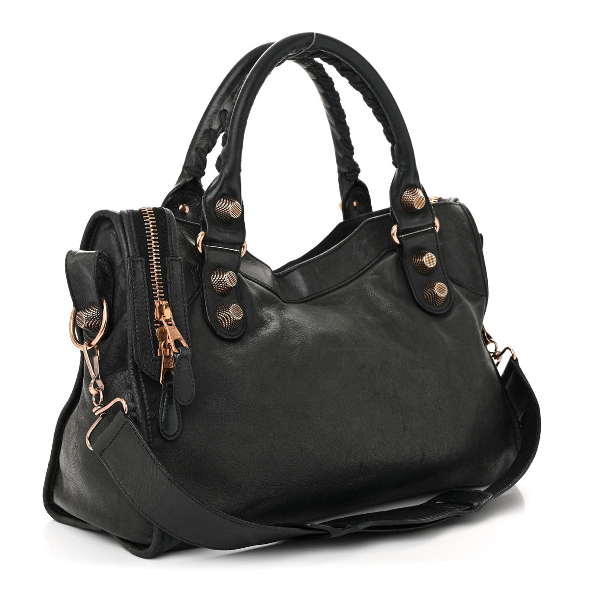 Agneau Giant 21 Rose Gold Hardware City Black