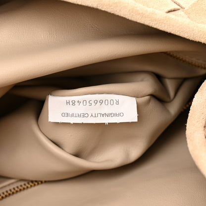 Suede Intrecciato Large Hop Ecru