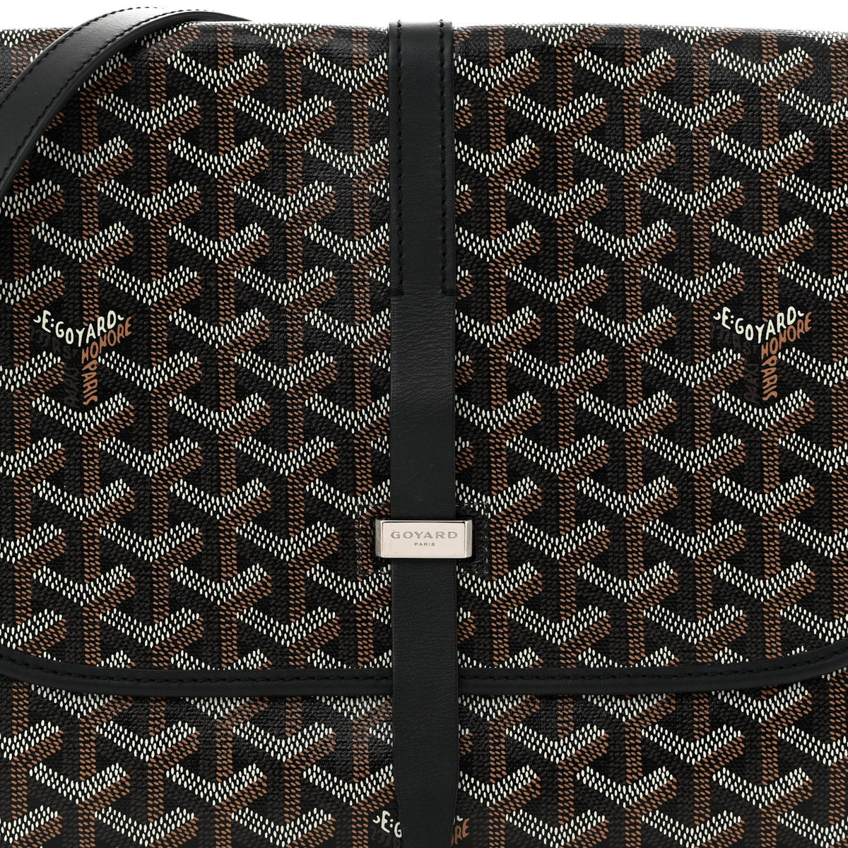 Goyardine Belvedere II MM Messenger Bag Black