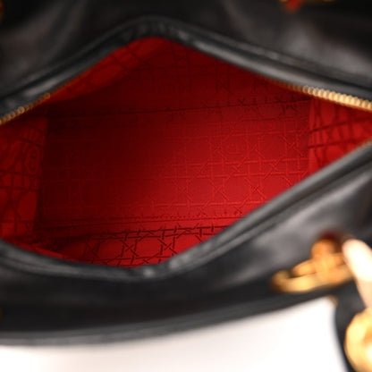 Lambskin Cannage Medium Lady Dior Black